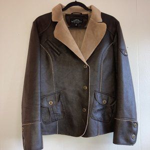 Montanaco Butte Montana Jacket Faux Suede Leather Chamois Lined Western …